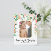 美しいフローラフレームボホサンキュー ポストカード (スタンド正面)