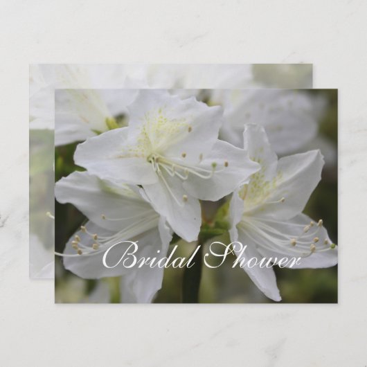 美しいフローラブライダルシャワー招待状 インビテーションポストカード (正面/裏面)