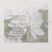 美しいフローラブライダルシャワー招待状 インビテーションポストカード (裏面)