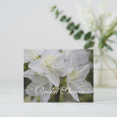 美しいフローラブライダルシャワー招待状 インビテーションポストカード (スタンド正面)