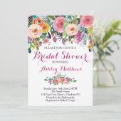 美しいフローラブライダルシャワー招待、ベビー 招待状 (スタンド正面)