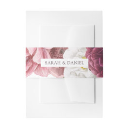 美しいフローラブルグ結婚ンディパーソナライズされた 招待状ベリーバンド