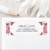 美しいフローラブルグ結婚ンディ差出人住所 ラベル (インサイチュ)