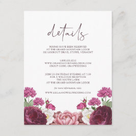 美しいフローラブルグ結婚ンディ詳細 エンクロージャーカード