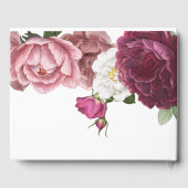 美しいフローラブルゴーニュ結婚ーズ ゲストブック (裏面)