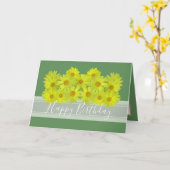 美しいフローラブーケイエローデイジー誕生日 カード (黄色い花)