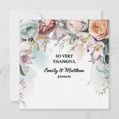 美しいフローラブーケサンキューカード サンキューカード (正面)