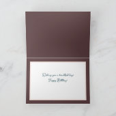 美しいフローラブーケピンクペオニー誕生日 カード (内部)