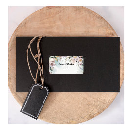 美しいフローラブーケ住所 シール