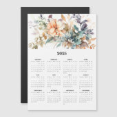 美しいフローラブーケ2025磁気カレンダー (正面/裏面)