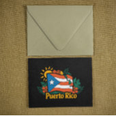 美しいフローラプエルトリコ国旗のアートワーク ポストカード