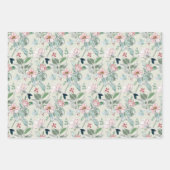 美しいフローラプリントラッピング紙シート ラッピングペーパーシート (正面2)