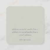 美しいフローラプリント名刺 スクエア名刺 (裏面)