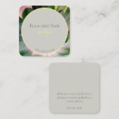 美しいフローラプリント名刺 スクエア名刺 (正面/裏面)