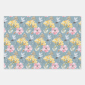 美しいフローラプリント ラッピングペーパーシート (正面2)