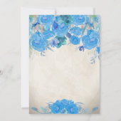 美しいフローラベビーシャワー招待状、ベビー 招待状 (裏面)