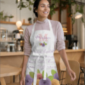 美しいフローラマザーズデイ引用文バラオンホワイト エプロン
