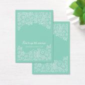 美しいフローラミント背景イヤリングカード (デスク)