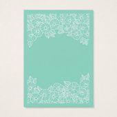 美しいフローラミント背景イヤリングカード (裏面)