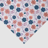 美しいフローラモダンパターン – 白 薄葉紙 (詳細)