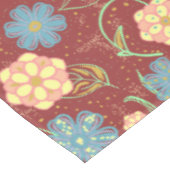 美しいフローラモダンパターン – 赤 テーブルクロス (アングル)