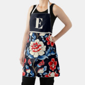 美しいフローラモノグラムのエプロン エプロン (インサイチュ)