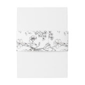 美しいフローラモノグラム結婚スケッチ 招待状ベリーバンド (裏面例)