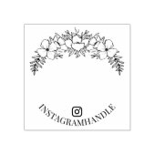 美しいフローララインアートソーシャルメディア ラバースタンプ (インプリント)