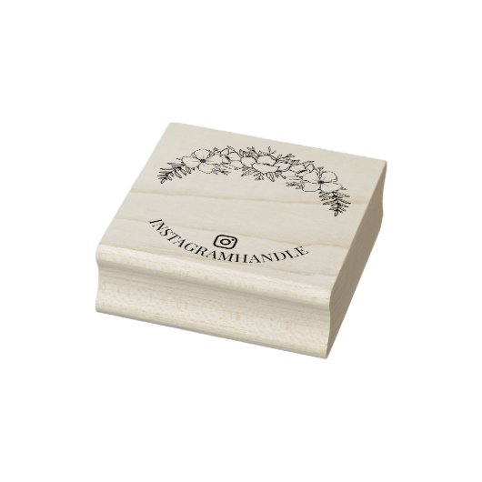 美しいフローララインアートソーシャルメディア ラバースタンプ (スタンプ)