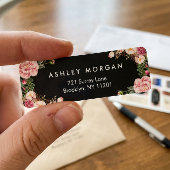 美しいフローララップクラシー白黒 ラベル