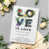 美しいフローララブイズラブゲイ結婚ズ 招待状