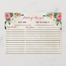 美しいフローラレシピカード