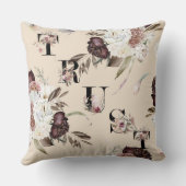  美しいフローラヴィンテージ装飾用クッション クッション (裏面)