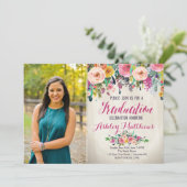 美しいフローラ卒業招待状 招待状 (スタンド正面)