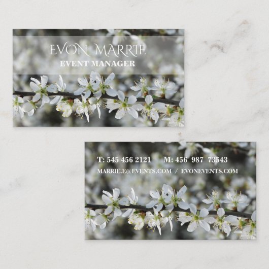 美しいフローラ名刺 名刺 (正面/裏面)