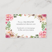 美しいフローラ大学院生の卒業 コーリングカード (裏面)