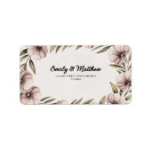 美しいフローラ差出人住所ラベル ラベル (正面)