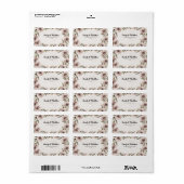 美しいフローラ差出人住所ラベル ラベル (フルシート)