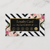 美しいフローラ抽象芸術ストライプロイヤリティカード ロイヤリティカード (正面)