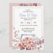 美しいフローラ招待状 招待状 (正面/裏面)