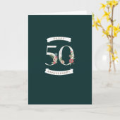 美しいフローラ数字50周年記念カード カード (黄色い花)