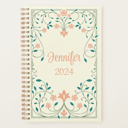 美しいフローラ枠 プランナー手帳 (正面)