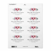 美しいフローラ植物住所 シール (フルシート)