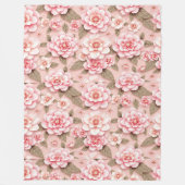 美しいフローラ毛布 – 彼女のための完璧な贈り物 フリースブランケット (正面)