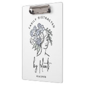 美しいフローラ気の散った庭師パーソナライズされた クリップボード (左)