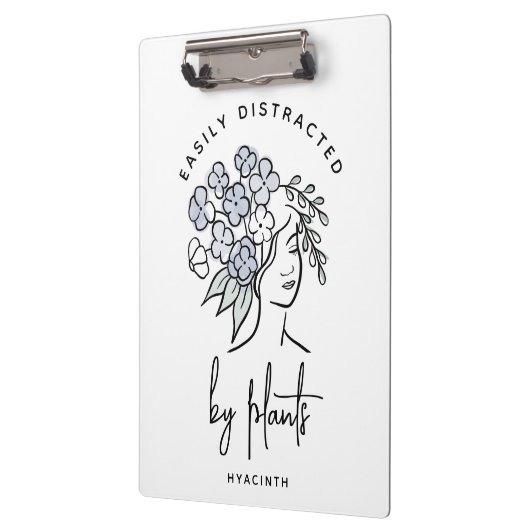 美しいフローラ気の散った庭師パーソナライズされた クリップボード (左)