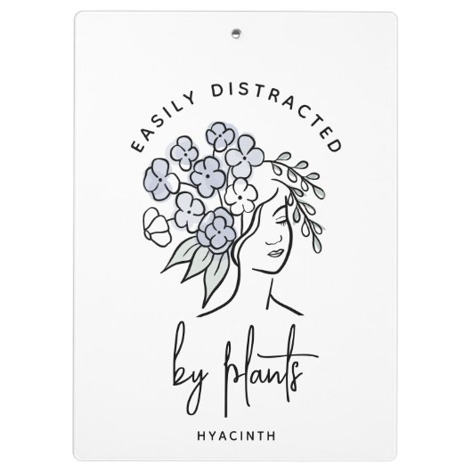 美しいフローラ気の散った庭師パーソナライズされた クリップボード (裏面)