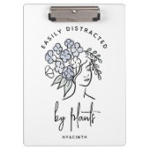 美しいフローラ気の散った庭師パーソナライズされた クリップボード (正面)