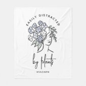 美しいフローラ気を散らした庭園名ホワイト フリースブランケット (正面)