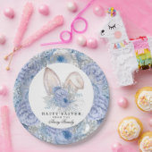 美しいフローラ水色イースター ペーパープレート (パーティー)